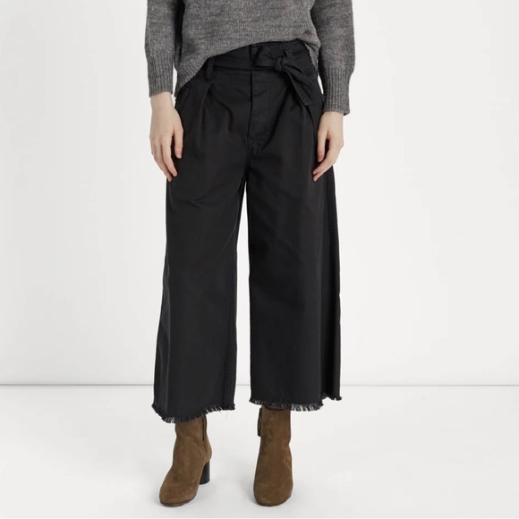 Isabel Marant Pants - Isabel Marant Black Cropped Wide-Leg Pants